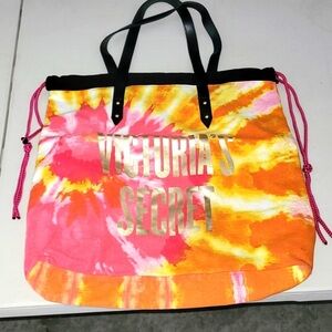 Victoria's Secret Pink and Orange Tote Bag